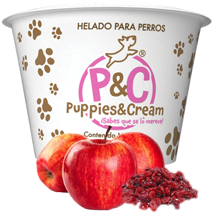 Helado Puppies&Cream Manzana Con Arandanos 30g