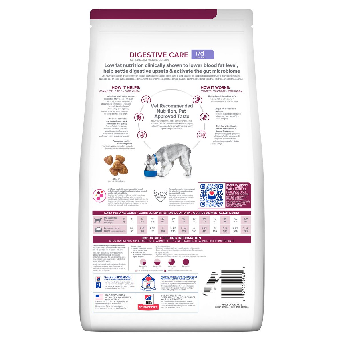 Alimento Hill's Prescription Diet i/d Cuidado Digestivo Low Fat Para Perro 3.9kg