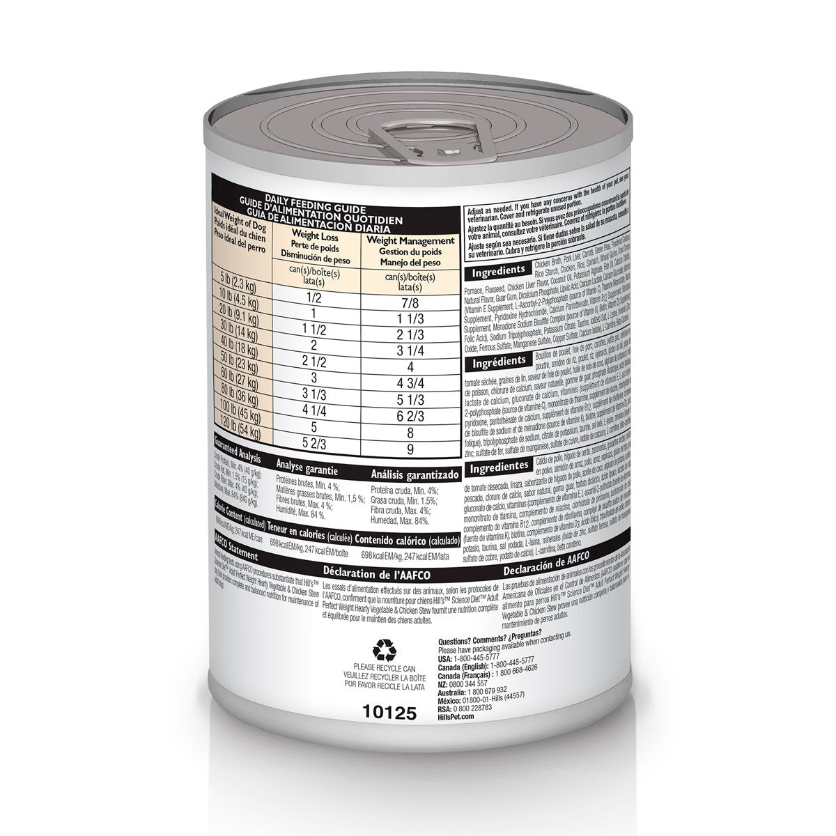 Hill's Science Diet Perfect Weight Alimento Húmedo Control de Peso para Perro Adulto 354 g
