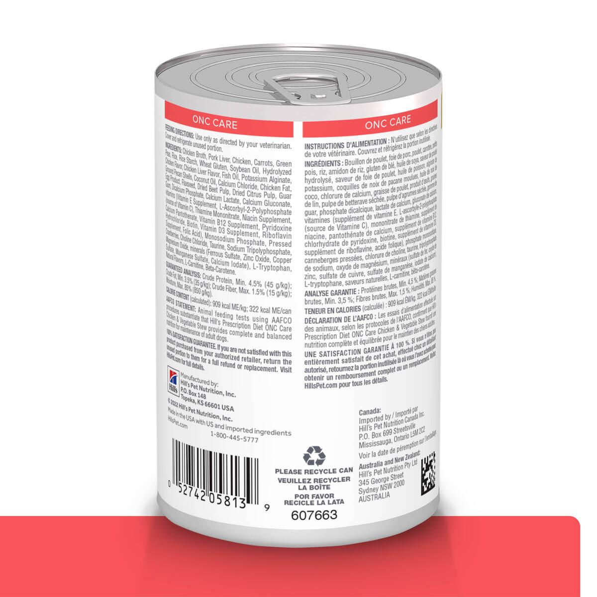 Hill's Prescription Diet Onc Care Alimento Húmedo Oncológico para Perro Adulto 354 g (UNICAMENTE BAJO PEDIDO)