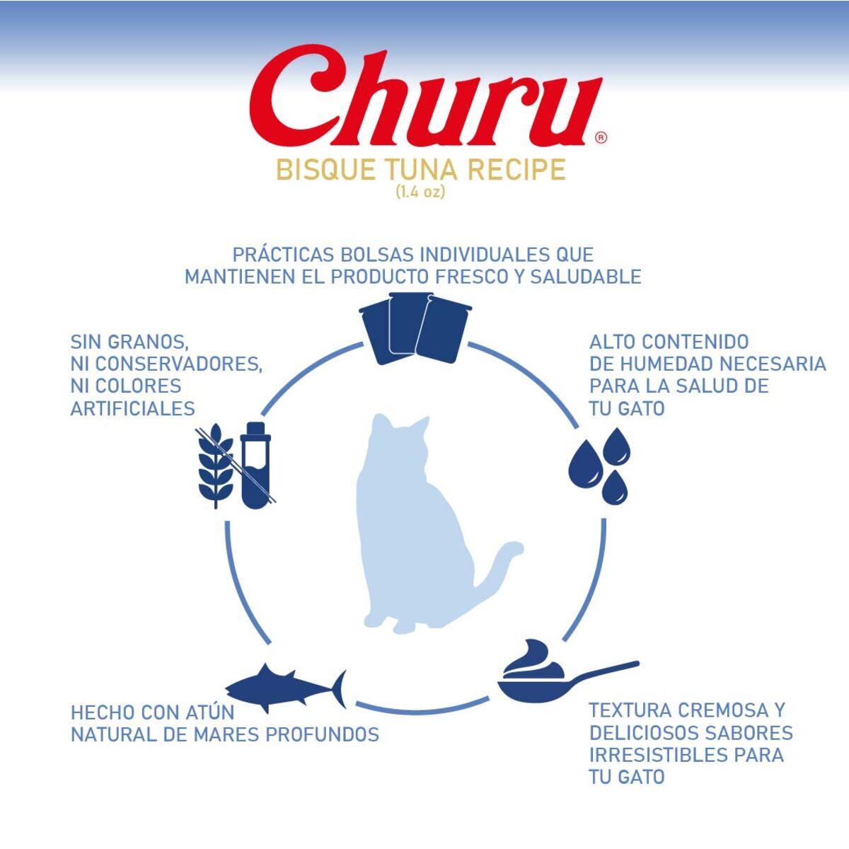 Churu Bisque Premio Cremoso para Gato Receta Atún, 40 g