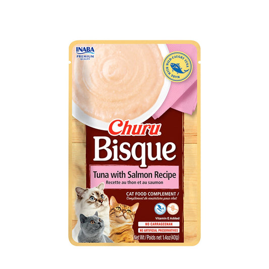 Churu Bisque Premio Cremoso para Gato Receta Atún y Salmón, 40 g