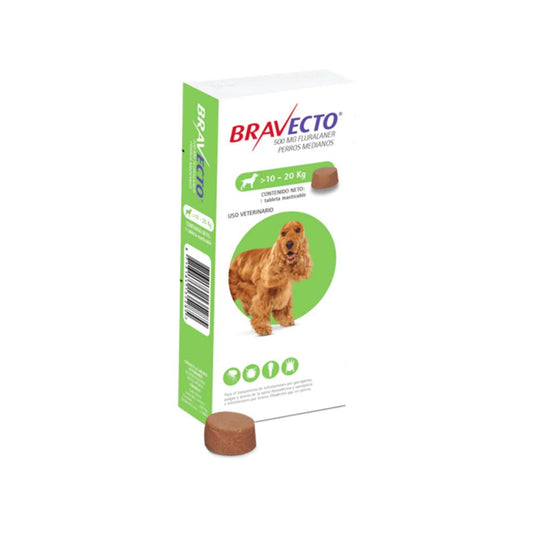 Bravecto M 3 meses de 10 kg A 20 kg C/1 Tableta