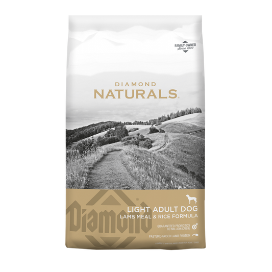 Alimento Diamond Naturals Cordero y Arroz Light Adulto Para Perro