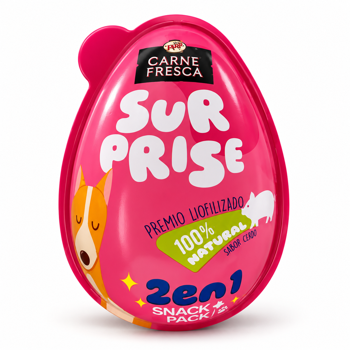 Carne Fresca Surprise 2 en 1 Snack Pack Sabor Cerdo – Premio Liofilizado