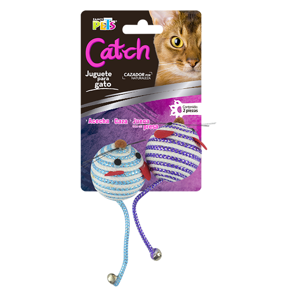 Juguete Pelota de Raton Catch - 2 Pz
