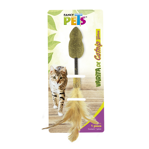Varita de Catnip Raton C/Pluma