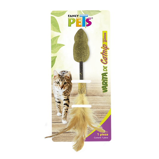 Varita de Catnip Raton C/Pluma