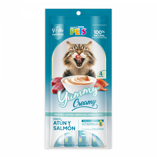 Yummy Creamy P/Gato Atun 56 g (4 Tubos de 14 g c/u)