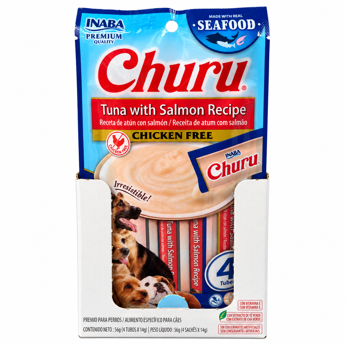 Churu receta de atún con salmón para perro