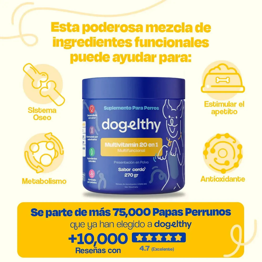 Suplemento Multivitamin 20 en 1