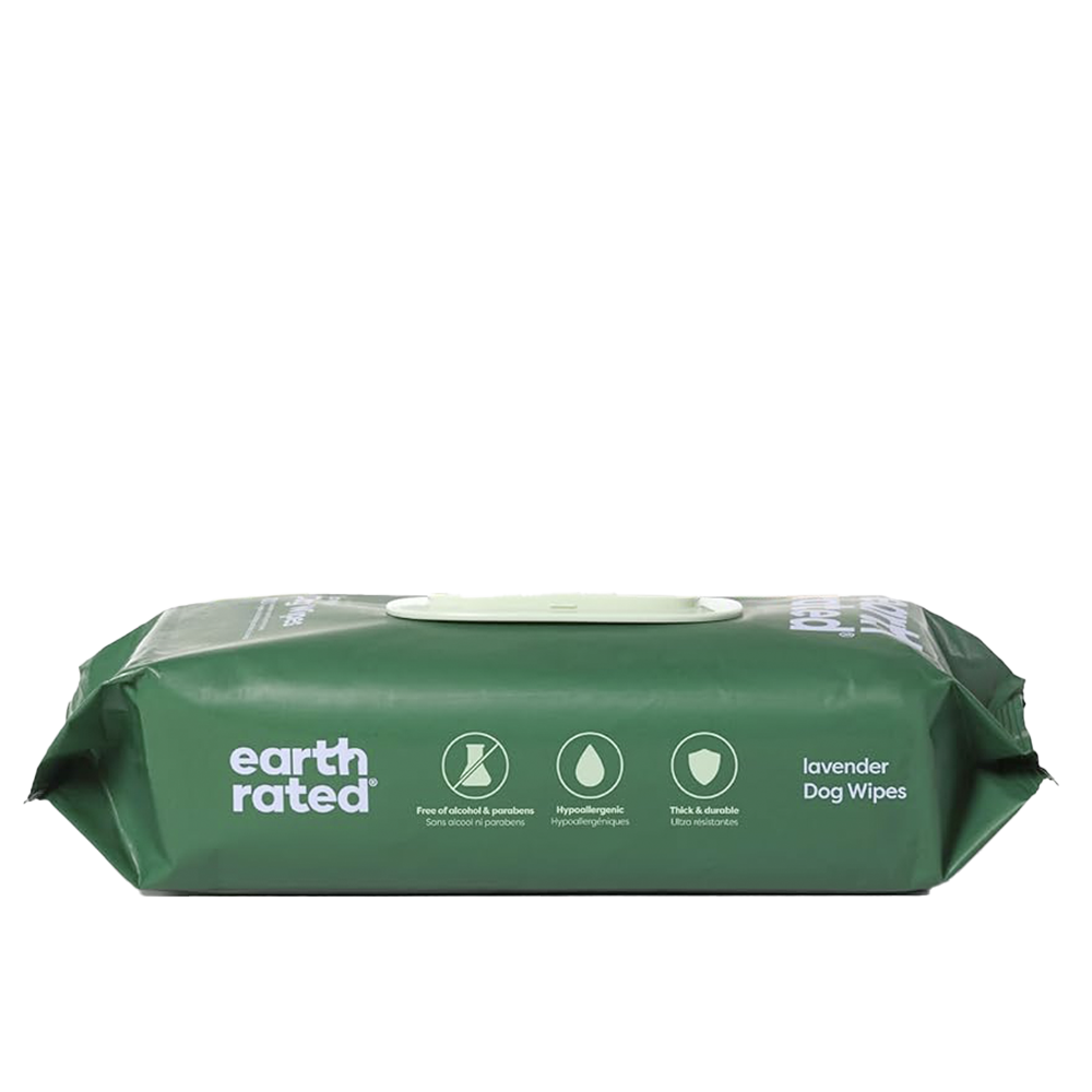 Toallas humedas Lavanda Earth Rated 100 piezas p/mascota
