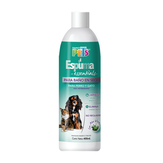 Espuma Fancy Pets Essentials Baño en Seco Para Mascota 300g