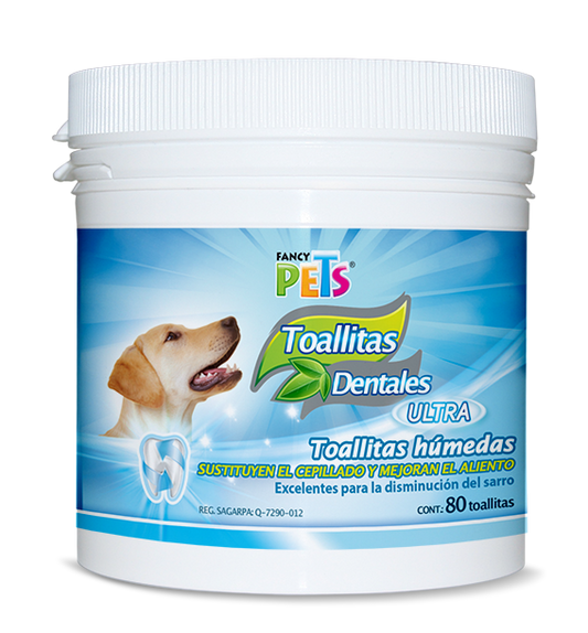 Toallitas Fancy Pets Dentales Para Perro 80pzas