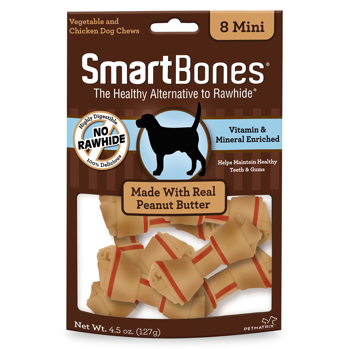 SmartBones Premios Mini Huesos Mantequilla de Maní 112 g