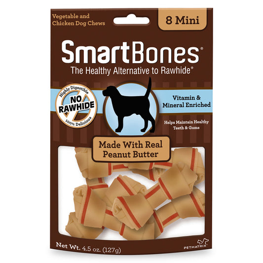 SmartBones Premios Mini Huesos Mantequilla de Maní 112 g